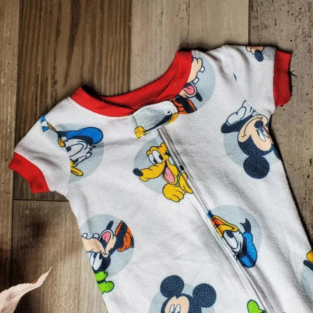 Disney Baby Mickey and Friends Short Sleeve Onesie Size 6 Months